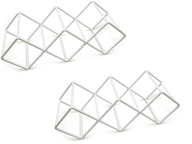 모노플랫 주방 와인 렉 거치대, 화이트, 2개