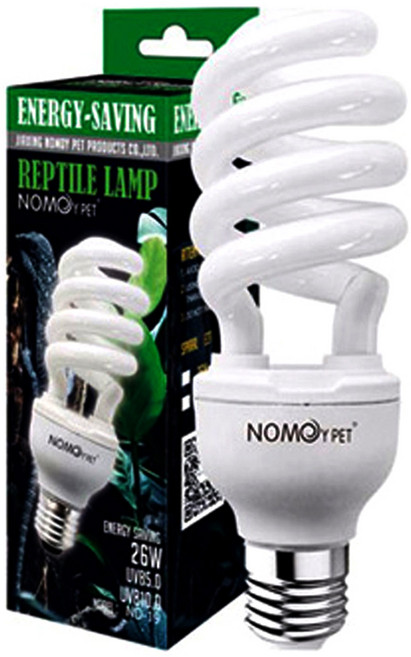 노모이펫 파충류 사육용 형광 램프 사막형 UVB 10.0 26w, 1개