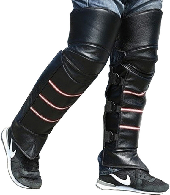 오토바이 방한 무릎보호대, 블랙, 1개