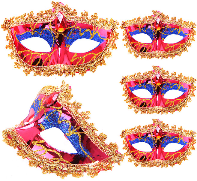 리빙다 베네치아 유광 반가면 5p, 레드, 5개