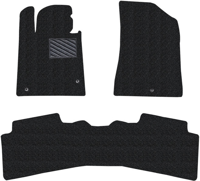 차량용 코일매트 확장형 1+2열 일체형 3p, 현대 신형쏘나타DN8, 블랙