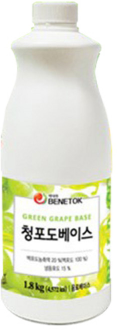 베네톡 청포도 베이스 농축액, 1.8kg, 1개
