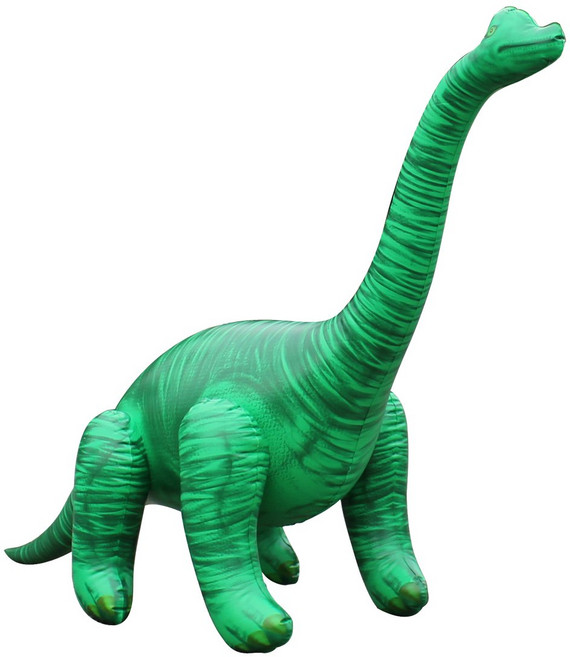 dinofactory 腕龍管狀恐龍氣球 大型 122cm, 綠色, 1入