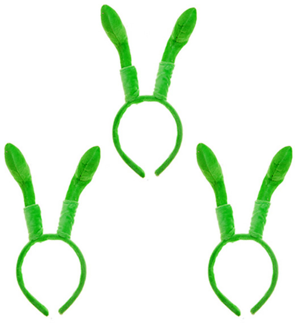 리빙다 개미 더듬이 머리띠, 그린, 3개