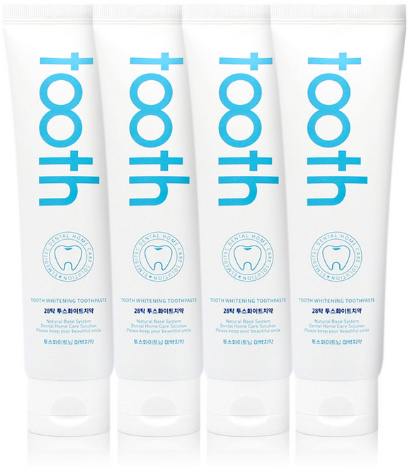 닥터이엘 28탁 투스 화이트닝 미백 치약, 120g, 4개