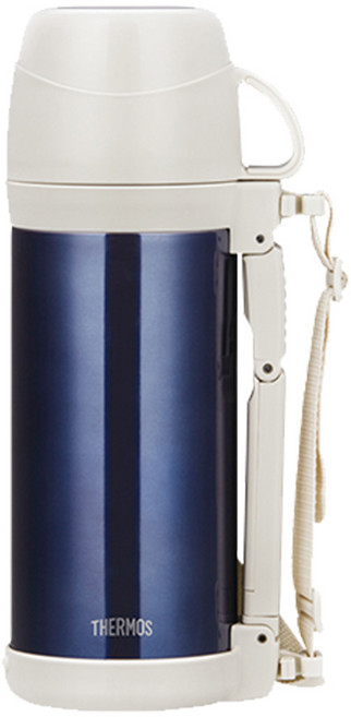 THERMOS 膳魔師 手提式杯蓋保溫瓶 FFW-1003K, MNB 午夜藍, 1L, 1個
