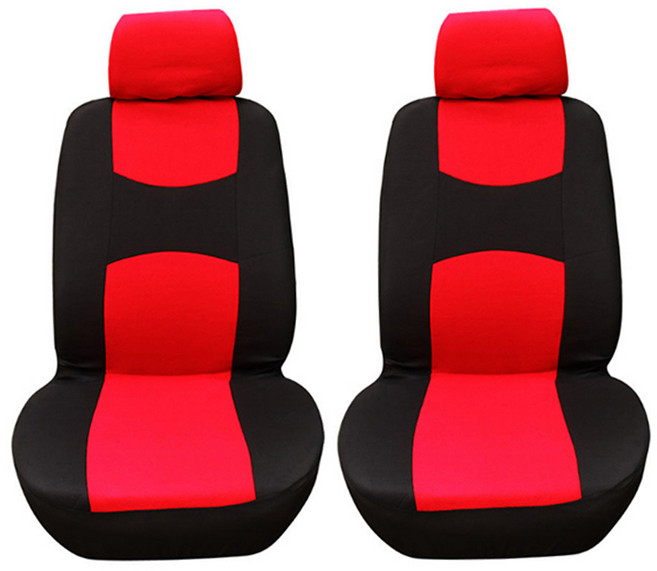 사계절 자동차 시트 커버 4p, 레드블랙, 1세트