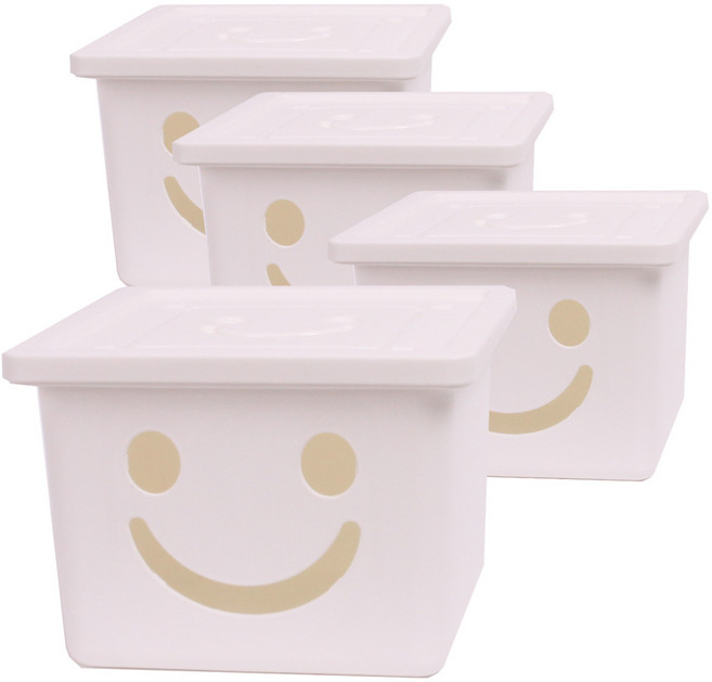 보노하우스 미니 해피박스, 화이트, 200 x 200 x 140 mm, 4개