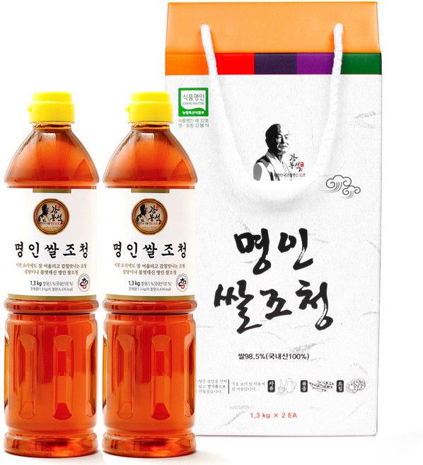 강봉석 두레촌 명인 쌀조청, 1.3kg, 2개