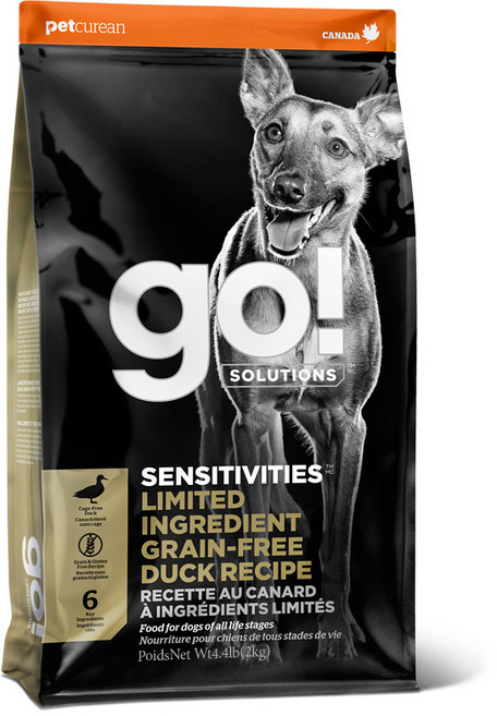 go 전연령 강아지 센서티브 LID 레시피 건식사료, 오리, 2kg, 1개