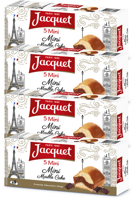 자케 미니 마블케익, 135g, 4개