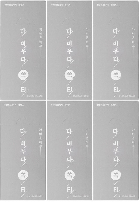 백향진 다비우다 쏙티 차, 21g, 6박스