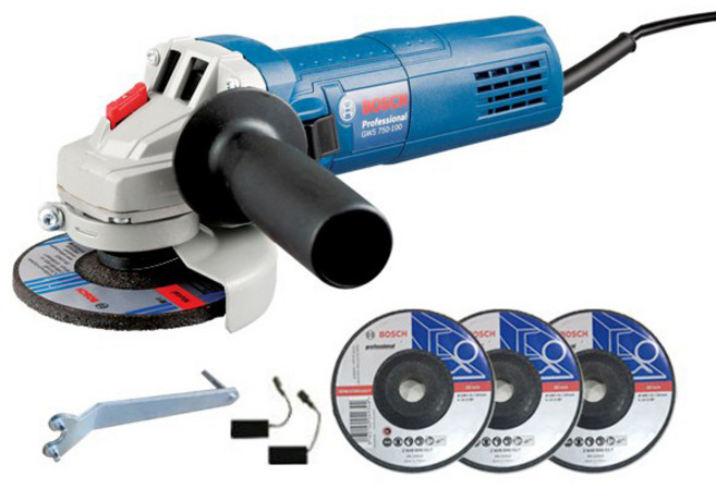 BOSCH 博世 電動砂輪機 GWS 750-100 EX, 1套