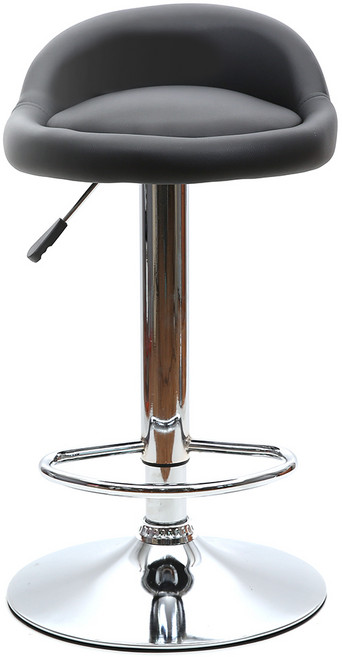 가구느낌 모자빠텐 발유 홈바의자, 블랙, 1개