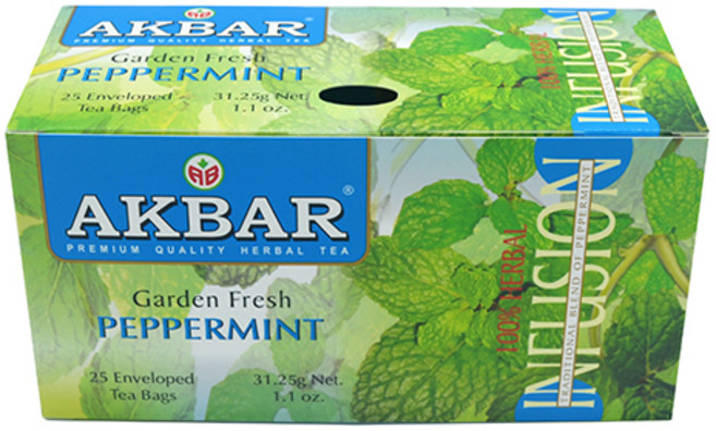 아크바 페퍼민트 허브차, 1.25g, 25개입, 1박스