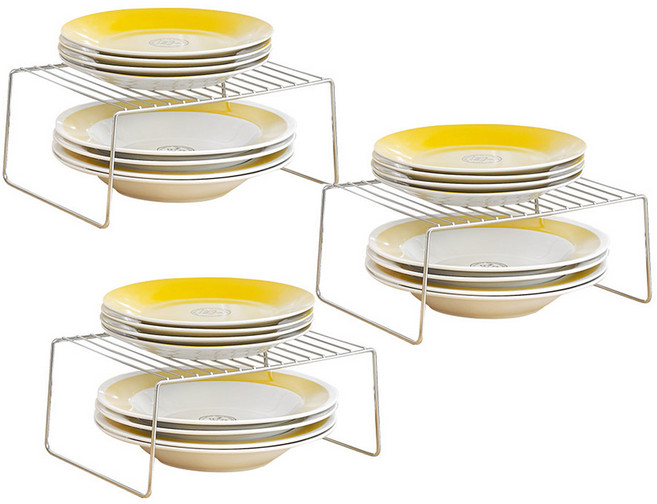 엠에스리빙 국산 스텐 접시정리대, 실버, 3개