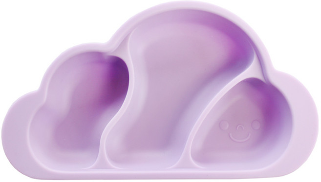 마더스콘 구르미 흡착식판 3칸, 라벤더, 단품, 1개