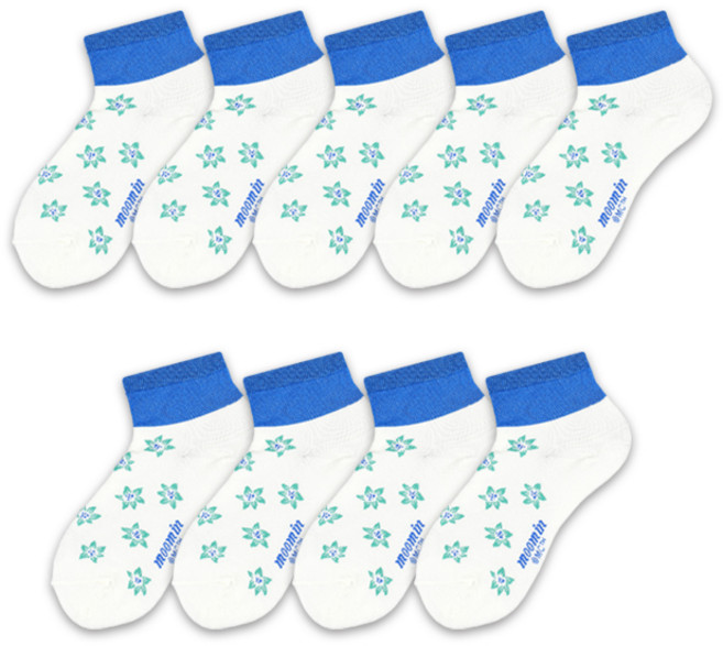 헤이내꼬 여성용 무민 플라워 단목양말 9켤레