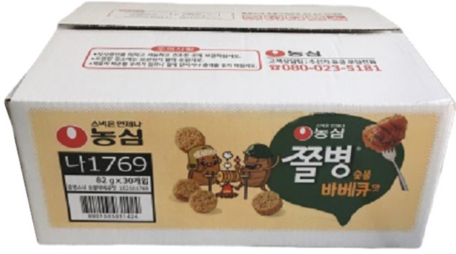 쫄병스낵 바베큐맛, 82g, 30개