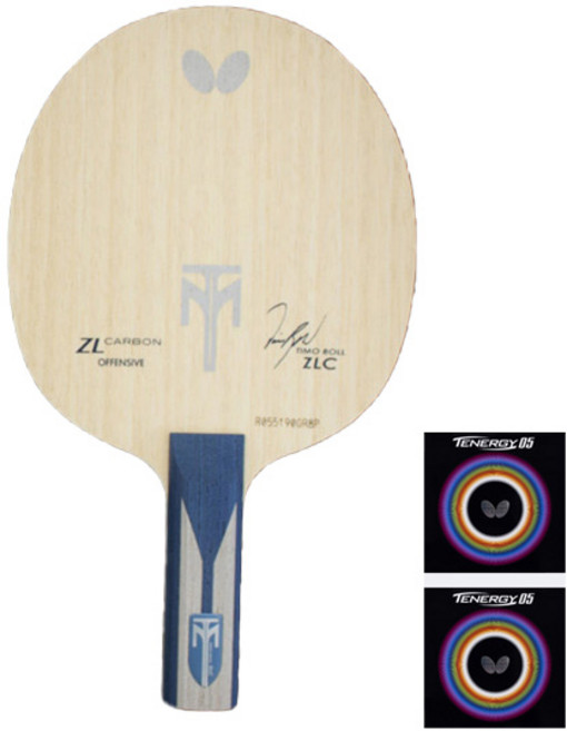 버터플라이 탁구 세트 티모볼 라켓 ZLC ST + 테너지05 적 + 흑, 1개