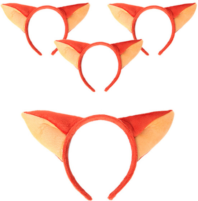 파티공구 여우 머리띠, 혼합색상, 4개