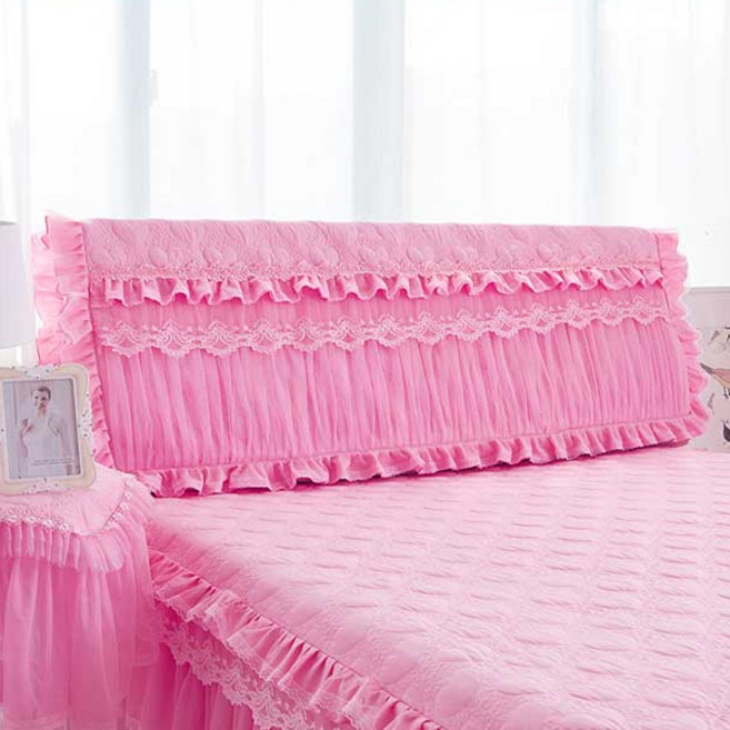 러빙랩 에스티나 레이스 침대 헤드커버, 핑크, 1개