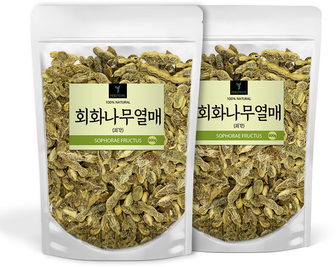 퓨어영 회화나무열매 괴각 차, 2개, 600g