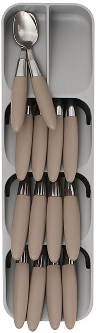 이우아여사 싱크대 레이어드 서랍 수저정리함 5단, 그레이, 1개