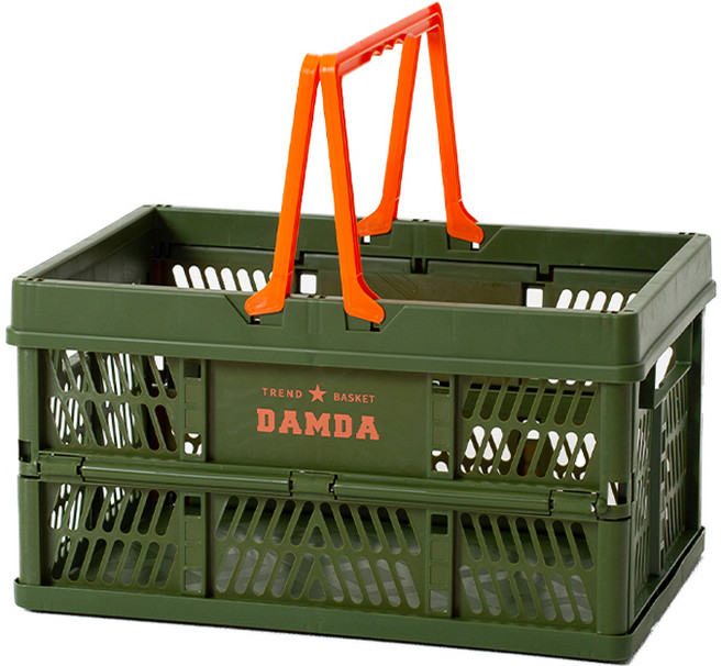 이소품 담다 접이식 바스켓, 카키, 1개