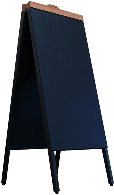 껀스 상단 월넛바 칠판 입간판 NO302 40 x 104 cm, 블랙, 1개