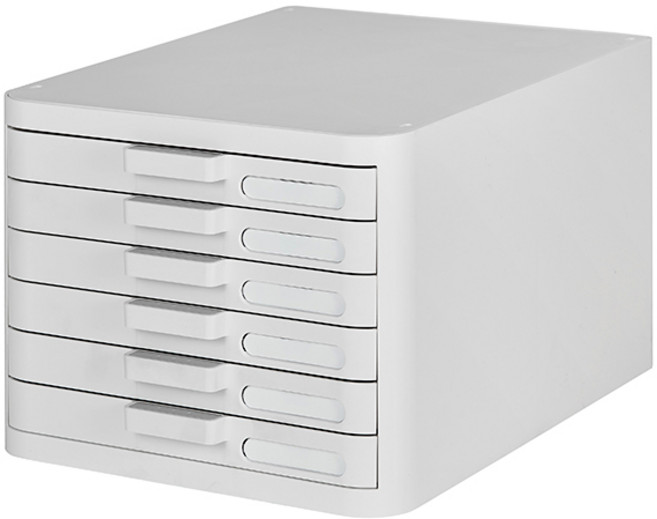 리템 컴팩트 파일 캐비넷, 화이트, 6단