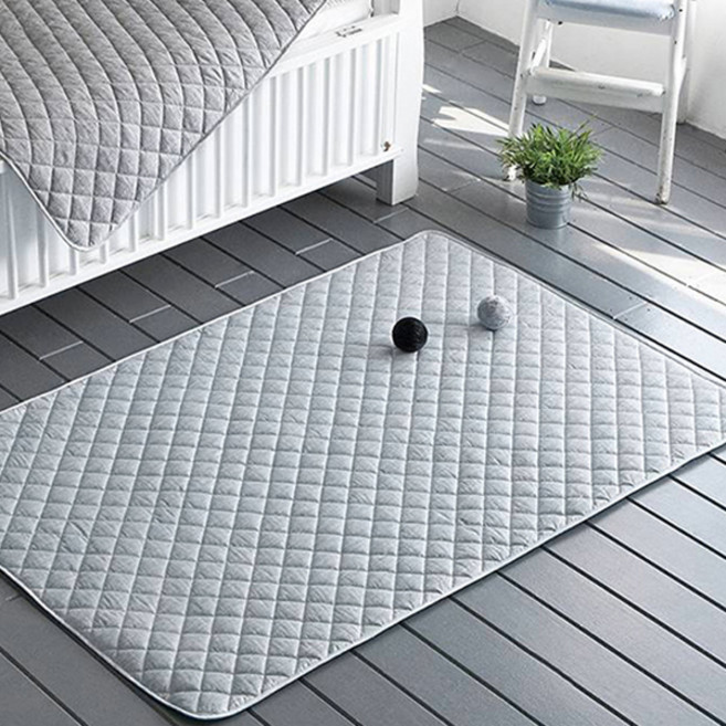 쁘리엘르 모노라인 순면 유아 누비 방수 패드, 그레이, 1개