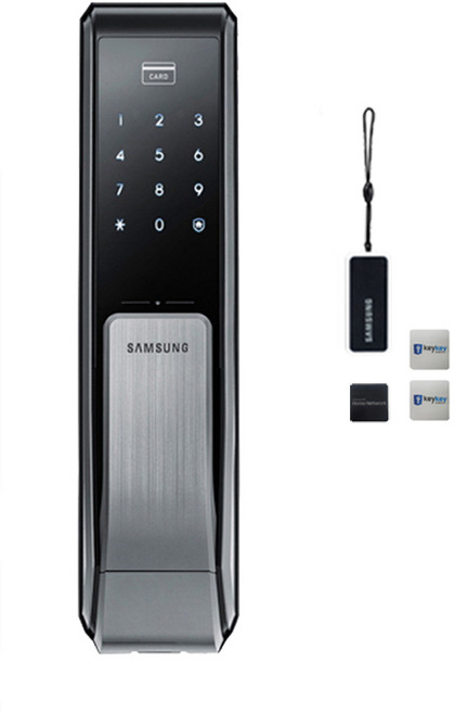 삼성전자 푸시풀 디지털 도어락 SHP-DP710MK 걸이형키 + 스티커키 3p, SHP-DP710