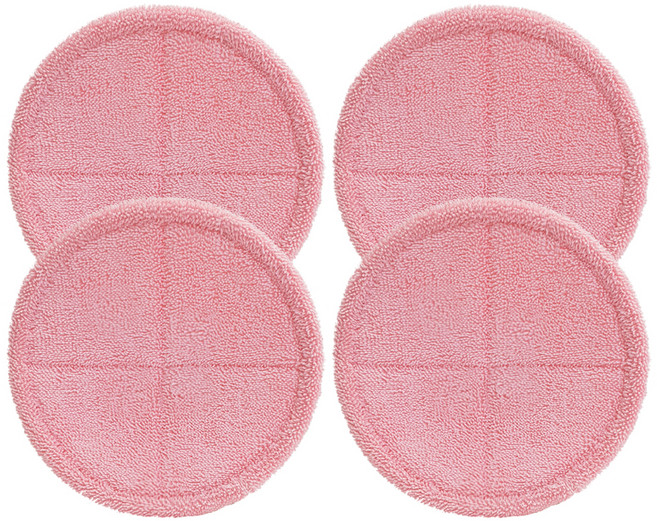 물걸레청소기 전기종 호환 극세사 걸레 분홍색 22cm, 4개