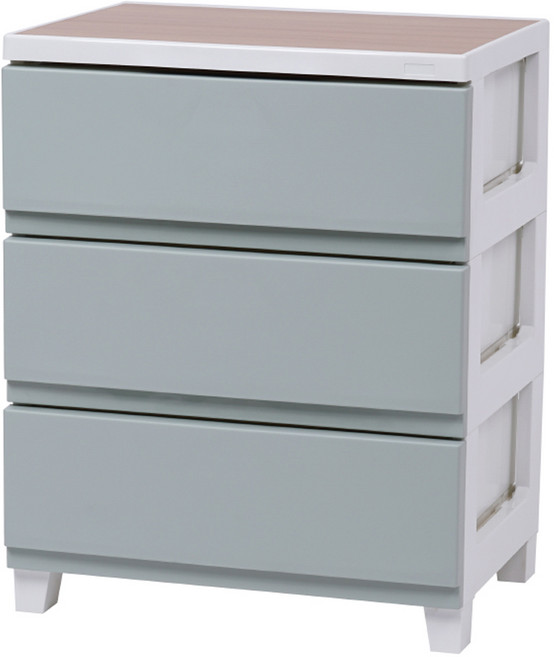 프랑코홈 레일 서랍장 3단 55, 민트
