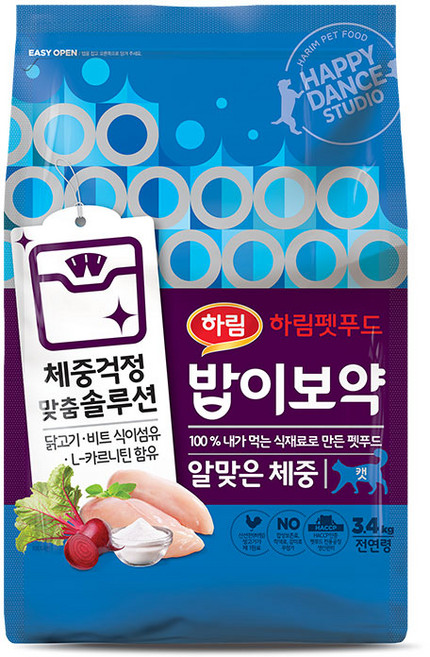 밥이보약 전연령 고양이 기능성 사료, 다이어트(체중감소), 3.4kg, 1개