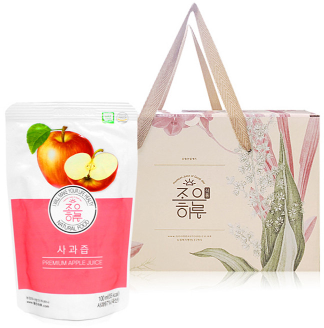 좋은하루 착즙 사과즙, 3L, 1박스