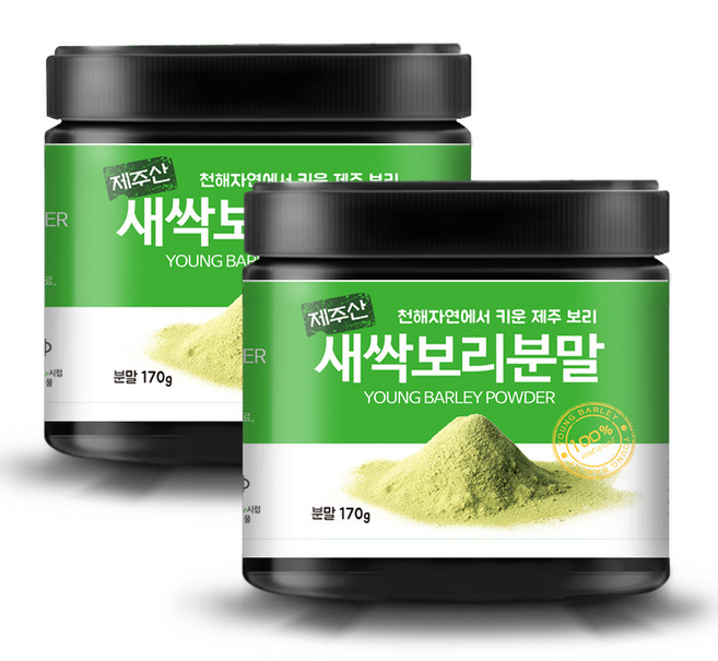 올바른습관 제주 새싹보리 분말, 170g, 2개