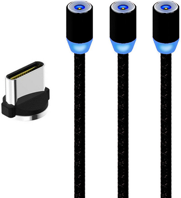 스마토이 혼라이프 기본 C타입 젠더 + USB 자석 고속 충전 케이블 3p 세트, 혼합색상, 1세트