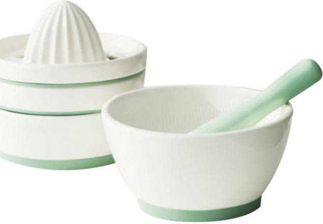 블루마마 도자기 이유식조리기 강판 + 즙짜개 + 받침 + 절구 + 방망이 5종 세트 + 레시피책자, 1세트, 민트