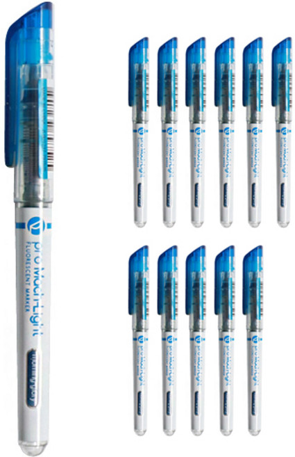 모닝글로리 프로 마하라이트 형광펜, 파랑, 12개
