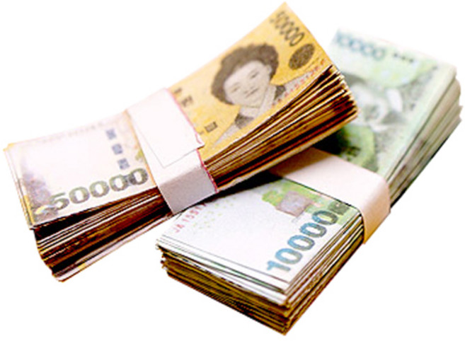 미니 만원 오만원 돈다발 역할놀이소품, 혼합색상, 1개