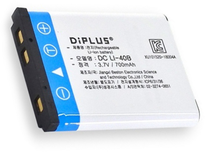 디아이플러스 올림푸스 LI-42B / LI-40B 호환 카메라 배터리, DC LI-40B