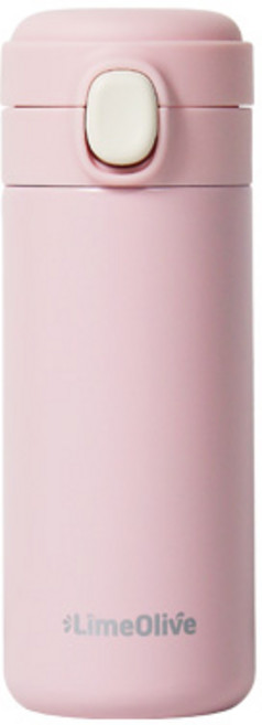 라임올리브 뮤티드 파스텔 보온보냉병, 핑크, 350ml, 1개