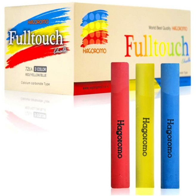 하고로모 탄산분필 3색 72본, 혼합색상, 72개입