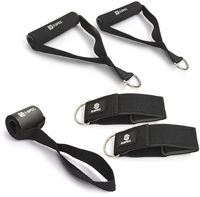 비스펙 도어 앵커 헬스기구 세트, 블랙, 1세트