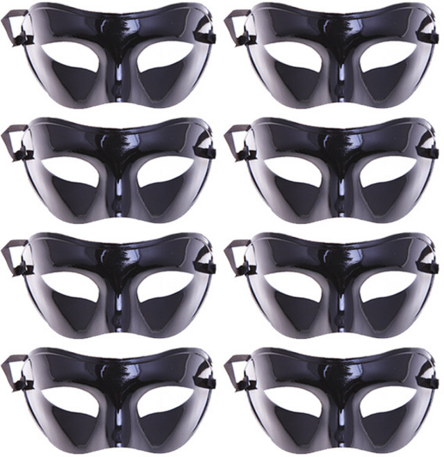 파티공구 파티용 뉴 청동 반가면, 블랙, 8개