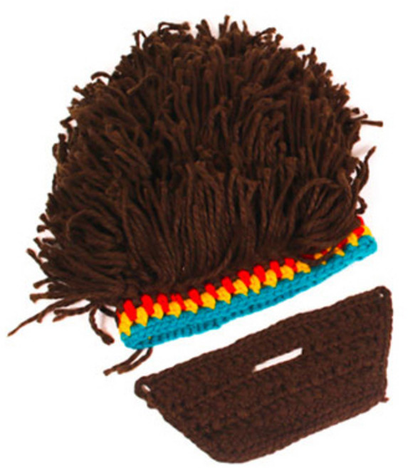 갓샵 니트 레게 비니모자 세트 단발, 브라운, 1세트