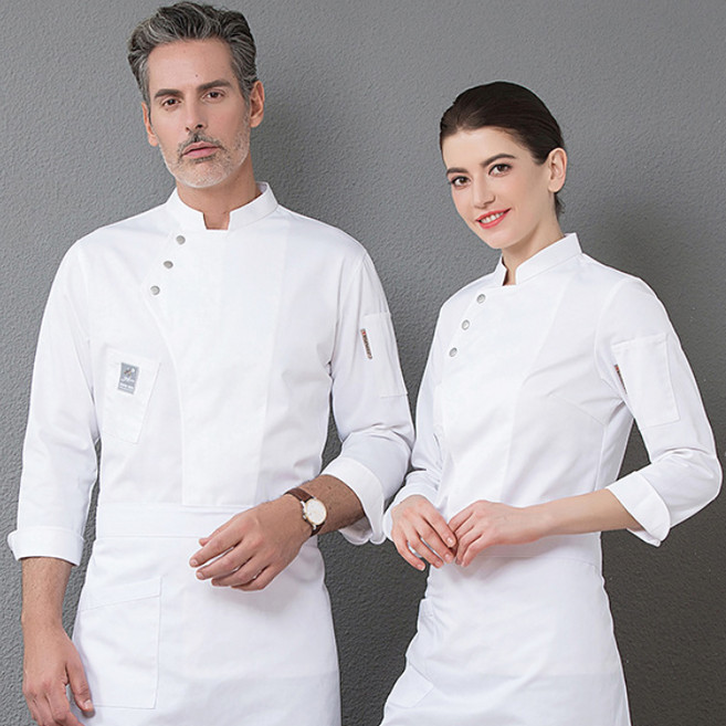 lovinglab 男女通用長袖按扣廚師服上衣 CLT-05