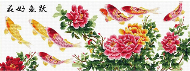 조이십자수 11카운트 십자수 프린트 패키지 세트 90803, 1세트, 혼합색상